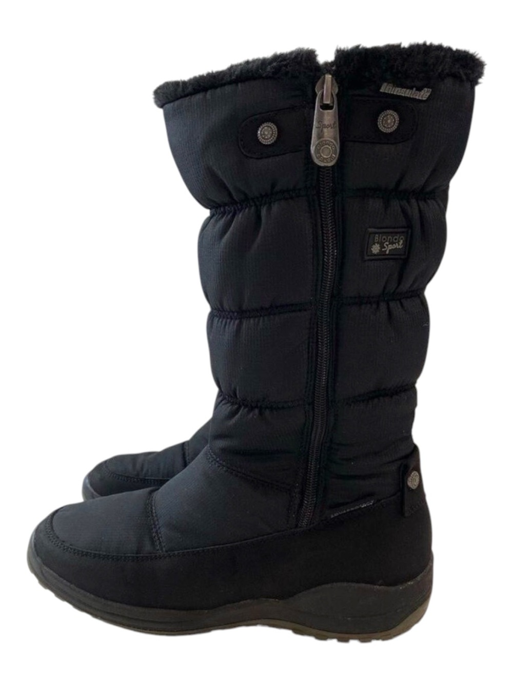 Blondo Sport long puffer black boots Thinsulate size 7.5 waterproof side zipper
